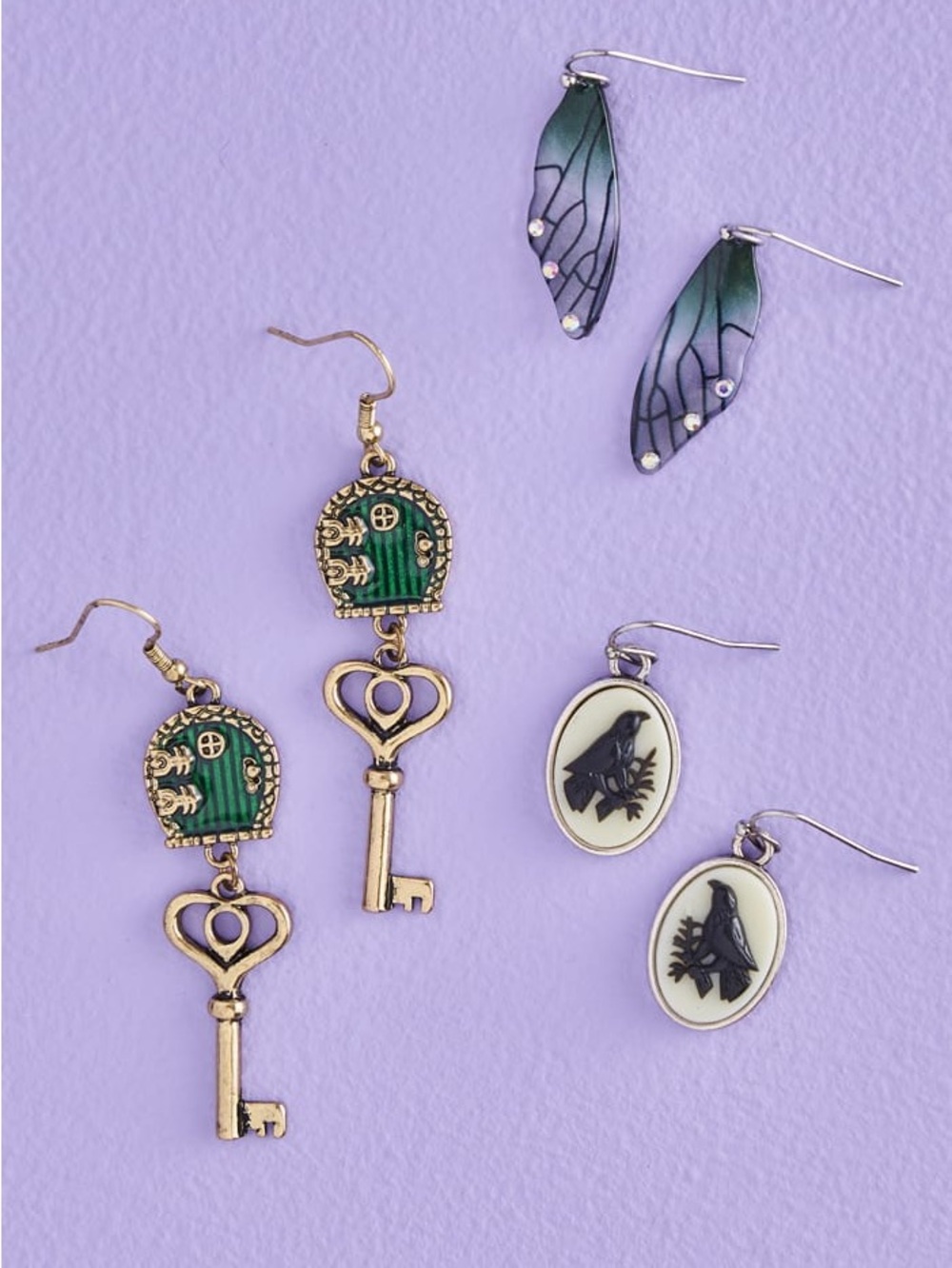 Earthbound Raven Haven Earring Set, NWT 🐦‍⬛